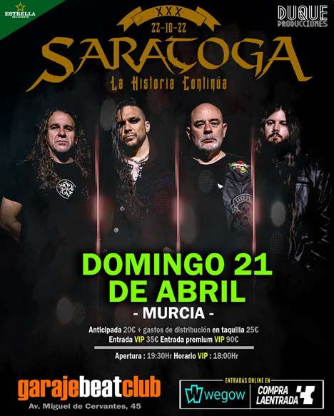 Saratoga concert in Murcia